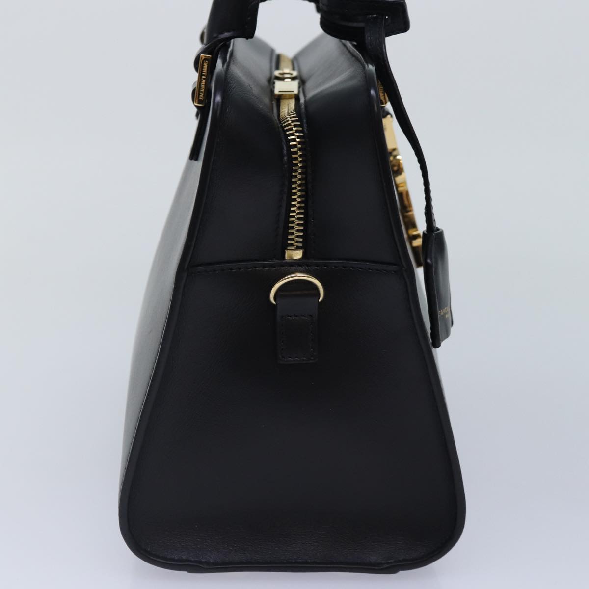 Saint Laurent Baby Cabas, Black, Leather, handbag