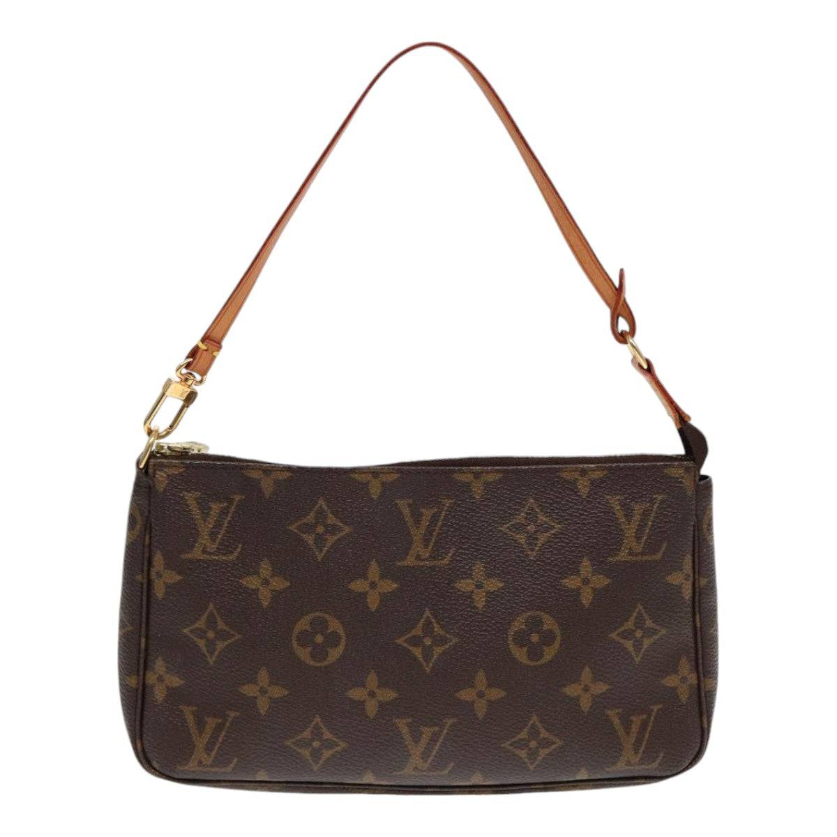 Louis Vuitton Pochette Accessoire, Brown, Canvas, clutch