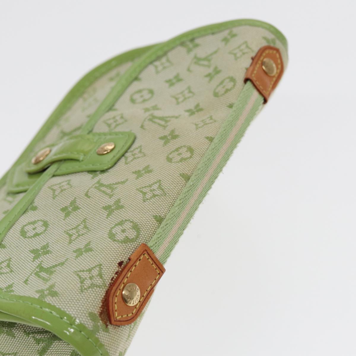 Louis Vuitton Marie, Green, Canvas, clutch