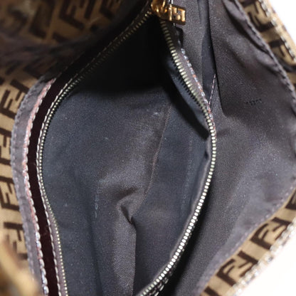 Fendi Baguette, Brown, Canvas, shoulder