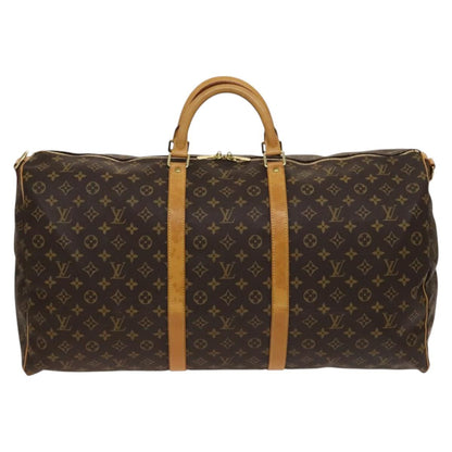 Louis Vuitton Keepall Bandoulière 60, Brown, Canvas, travel