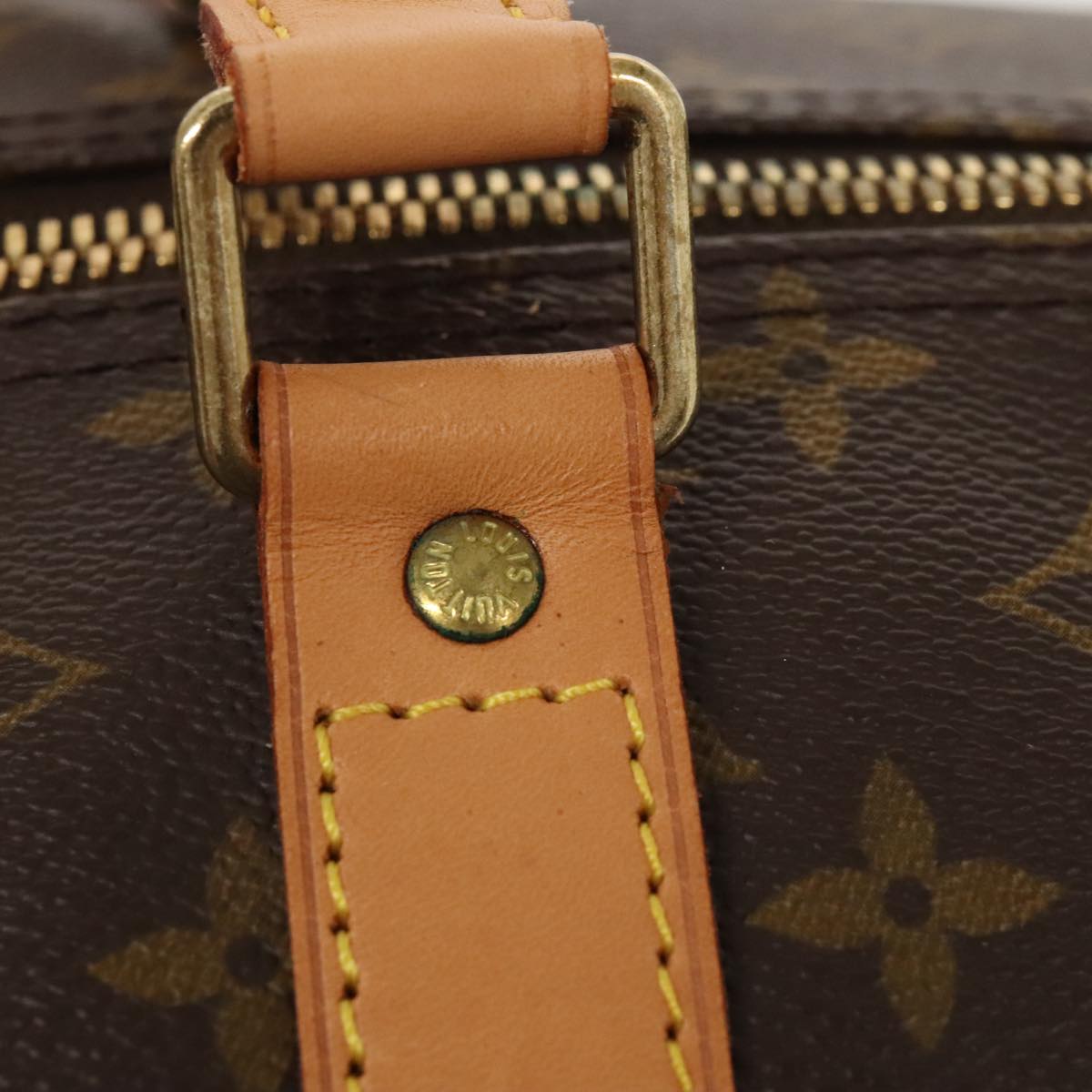 Louis Vuitton Keepall 60, Brown, Canvas, travel