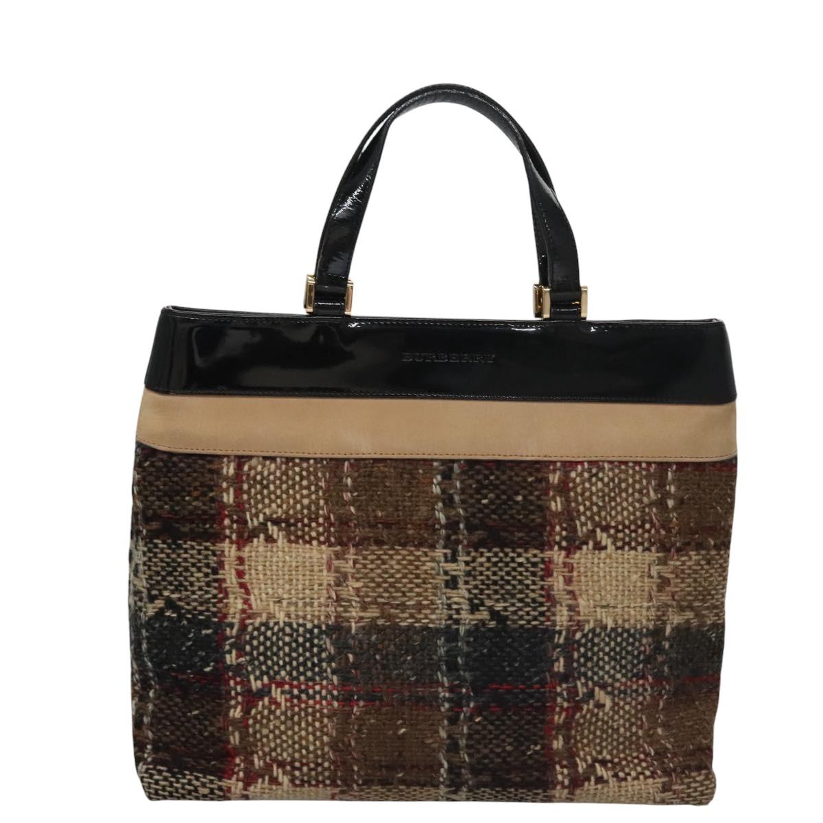 Burberry Nova Check Tote canvas check pattern, Multicolour, Wool, Handbag