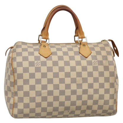 Louis Vuitton Speedy 30, White, Canvas, handbag