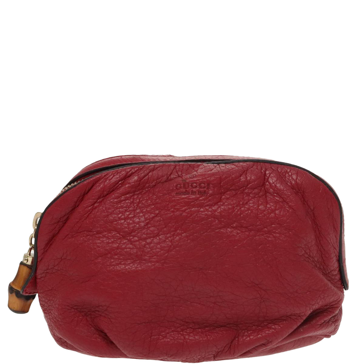 Gucci Bamboo, Red, Leather, clutch