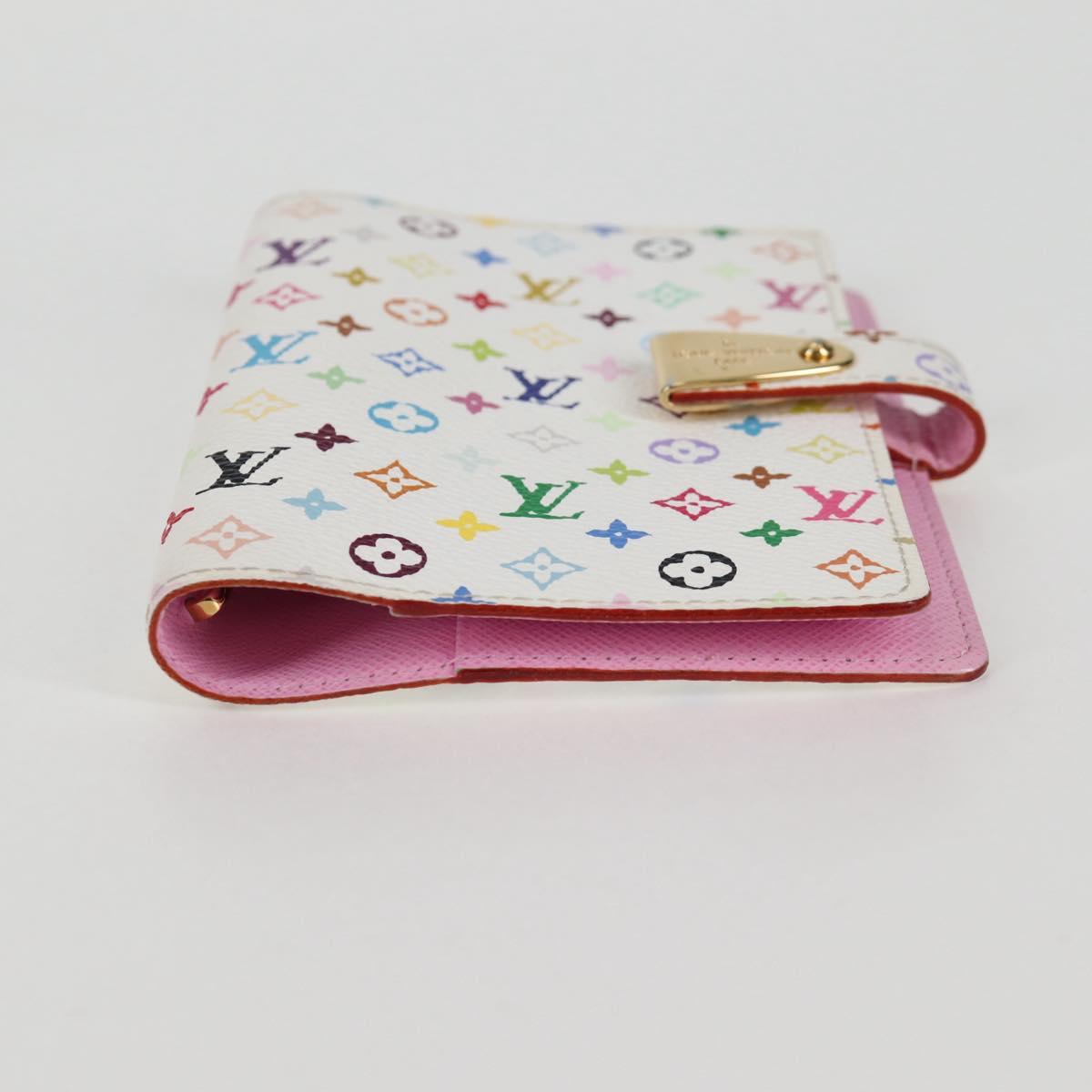 Louis Vuitton Agenda PM, White, Canvas, wallet
