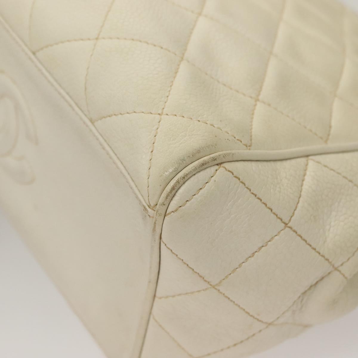 Chanel, White, Leather, shoulder