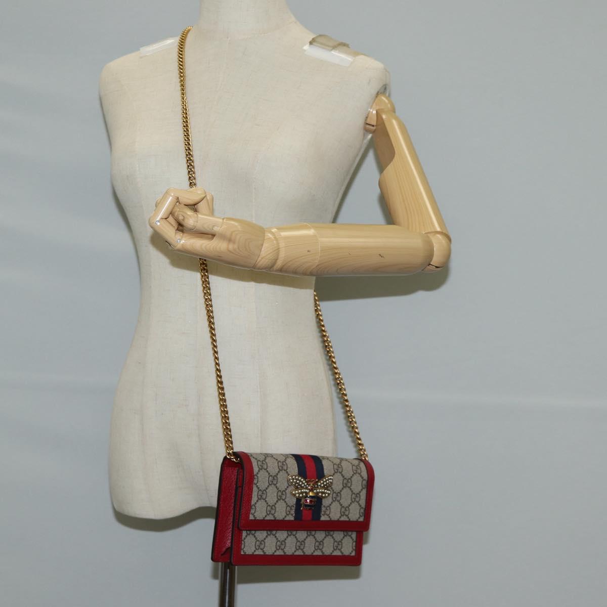 Gucci Queen Margaret, Beige, Canvas, shoulder