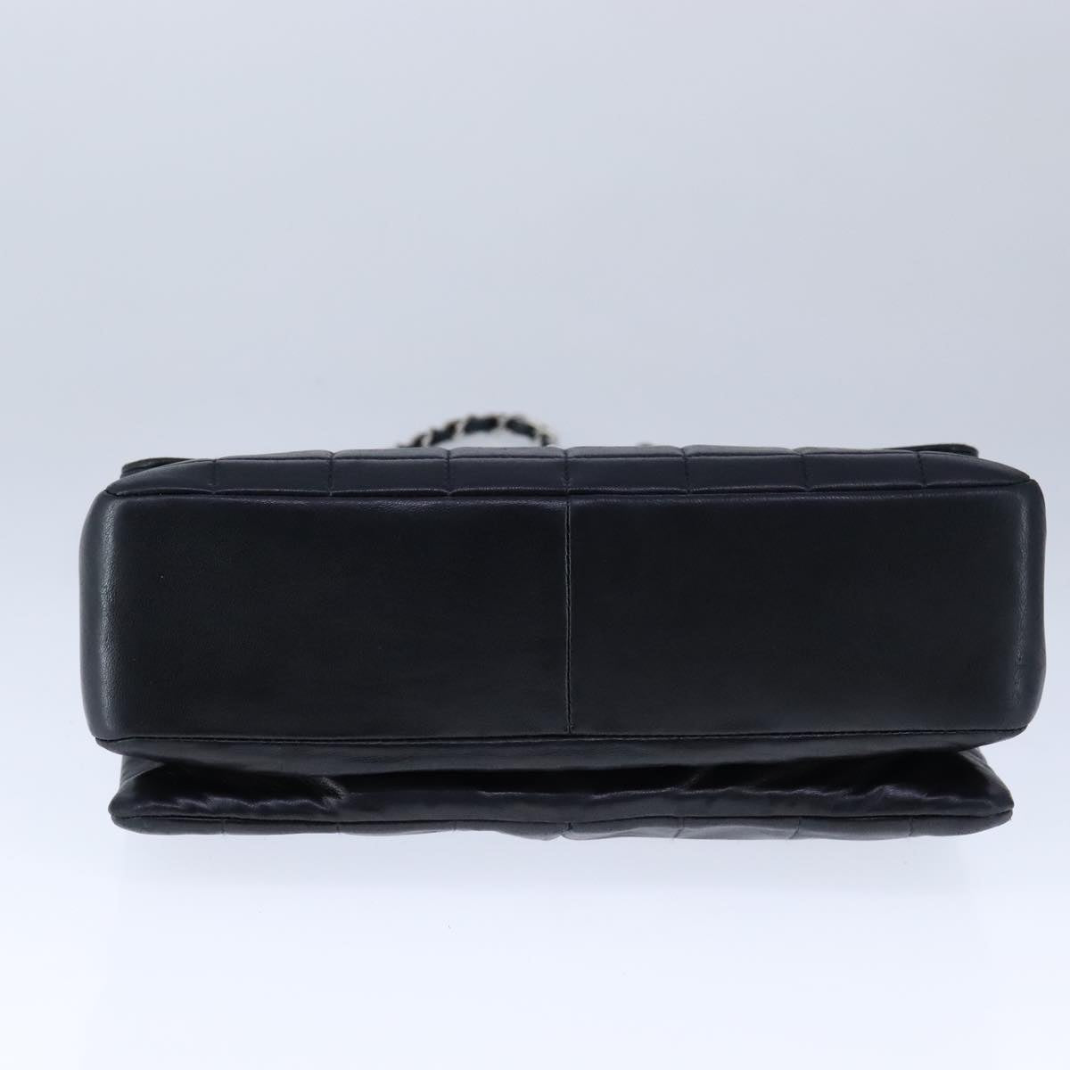 Chanel Chocolate bar, Black, Leather, shoulder