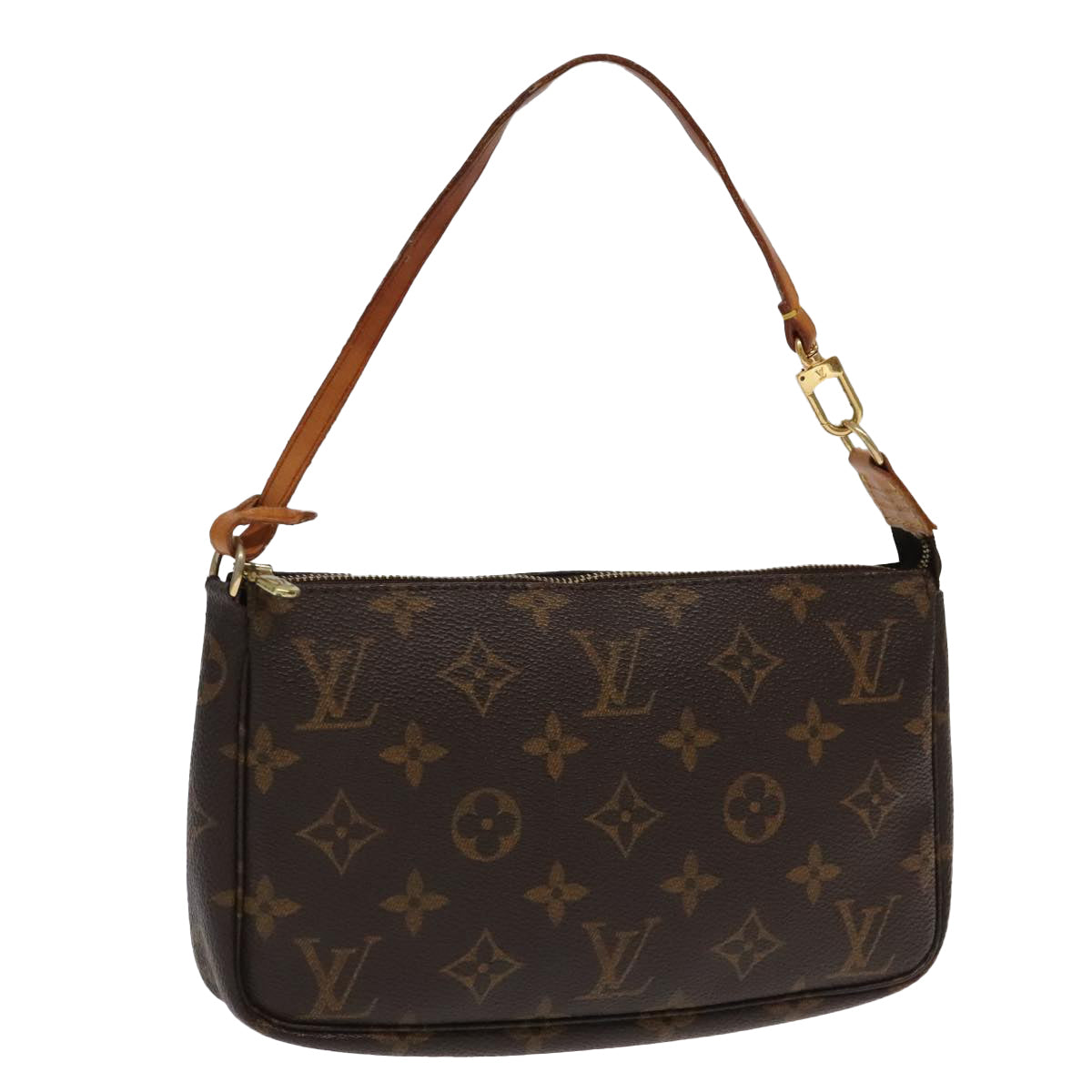 Louis Vuitton Pochette Accessoire, Brown, Canvas, clutch