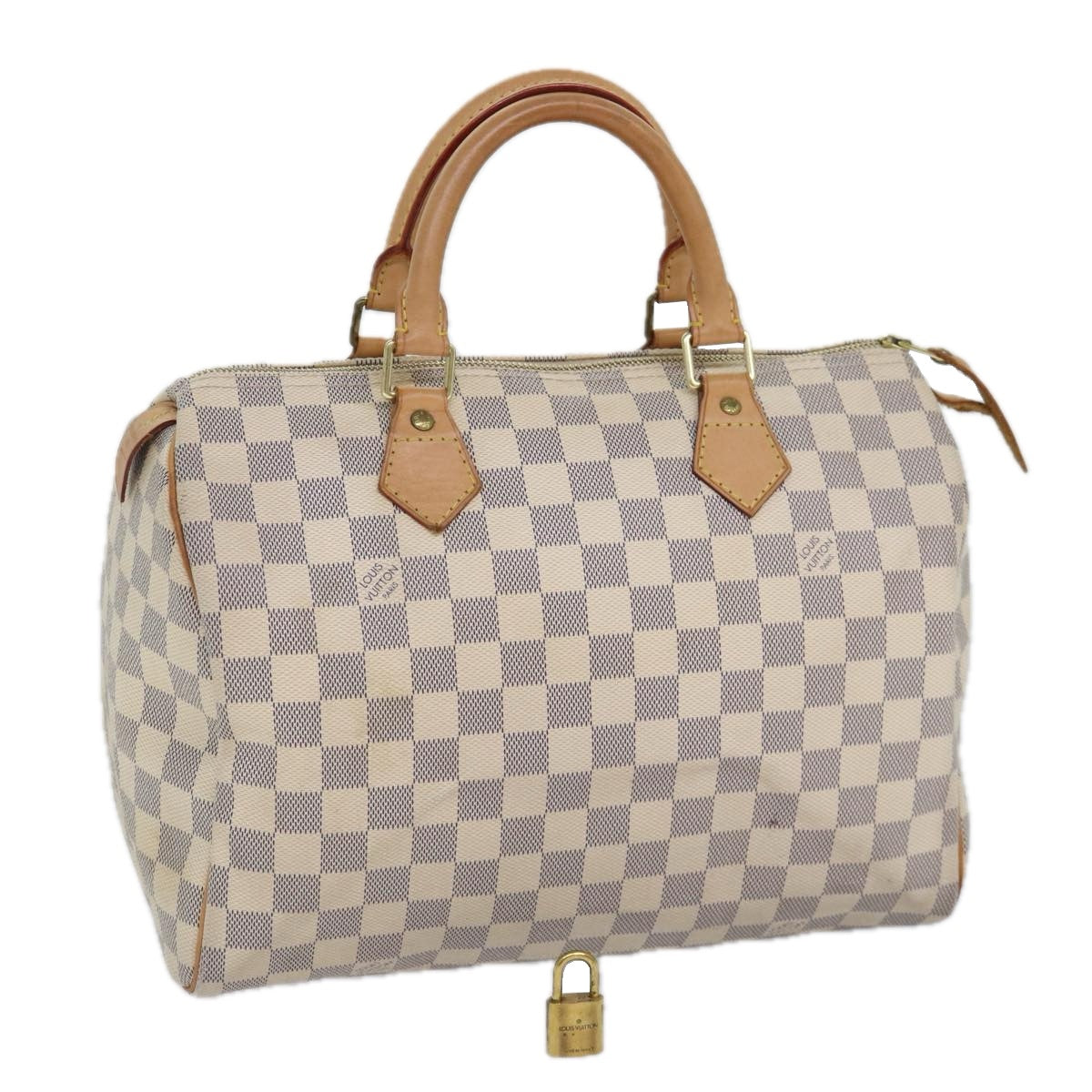 Louis Vuitton Speedy 30, Beige, Canvas, handbag