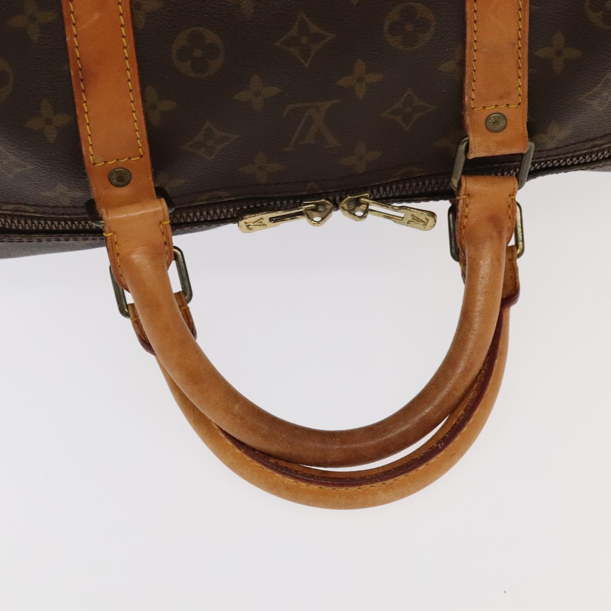 Louis Vuitton Keepall Bandoulière 60, Brown, Canvas, travel