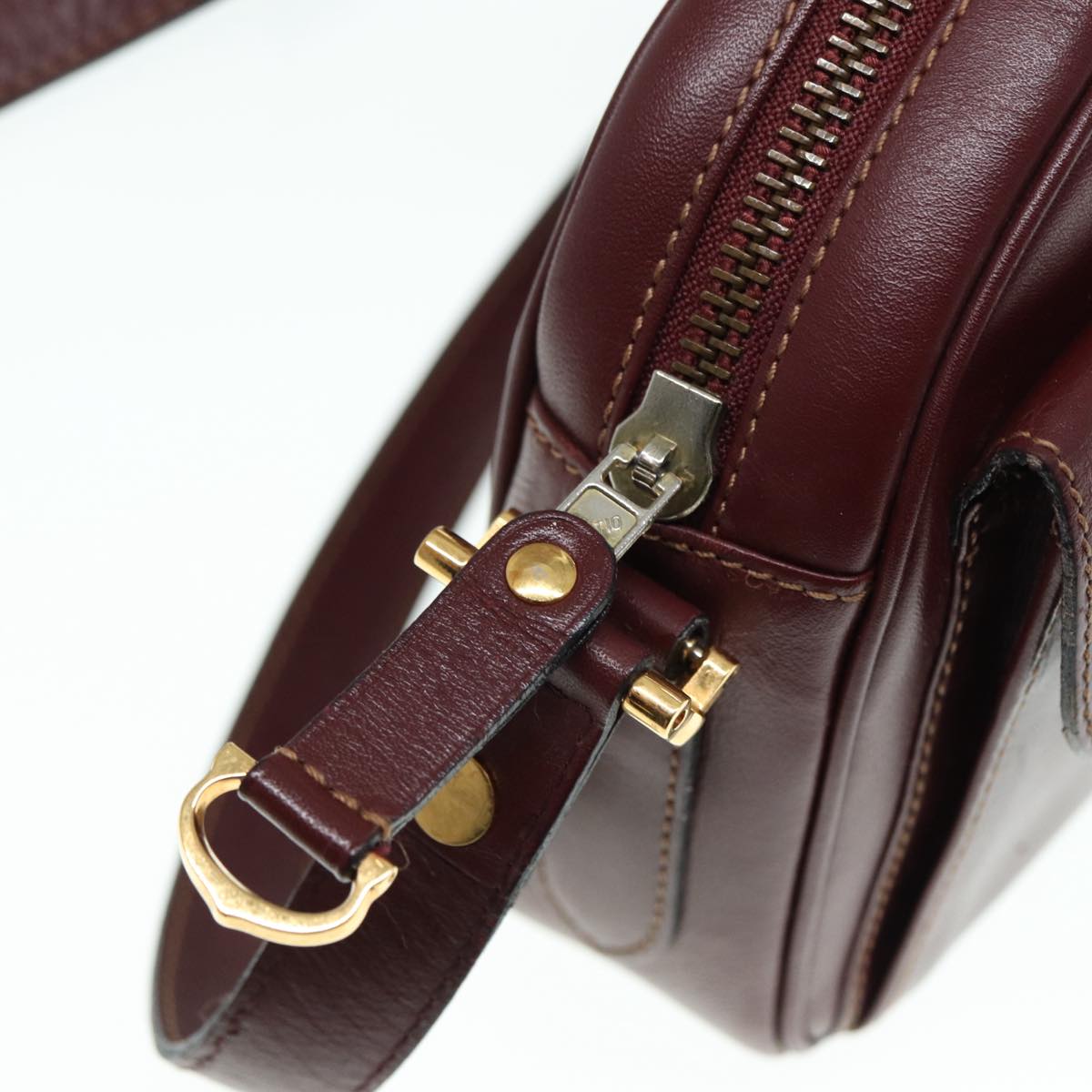 Cartier Must de Cartier, Burgundy, Leather, shoulder