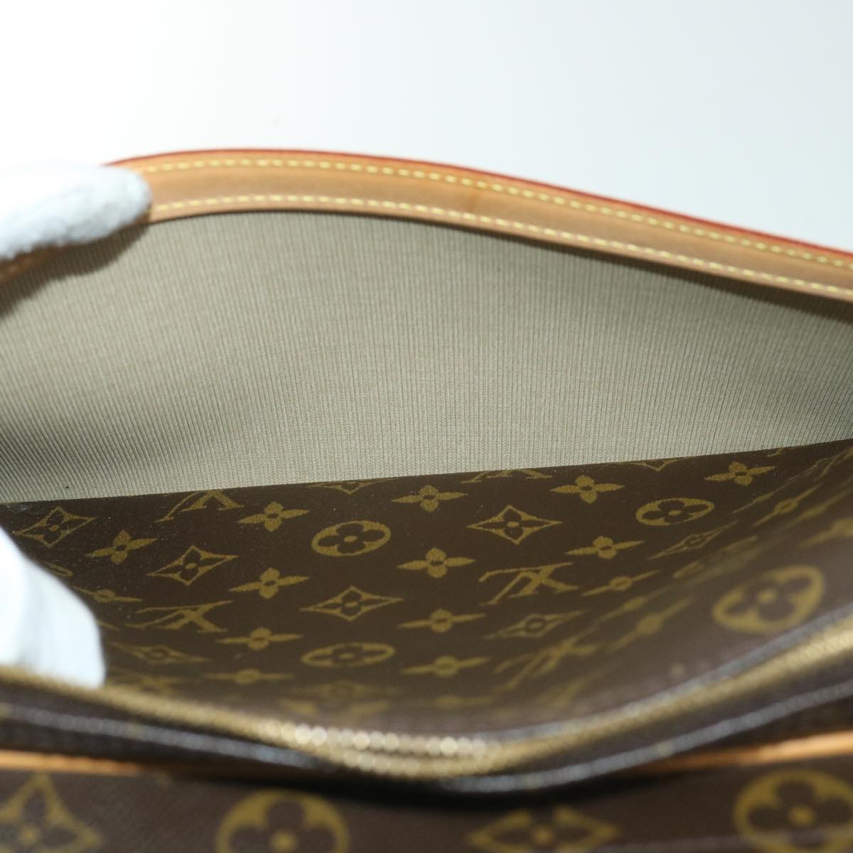 Louis Vuitton Reporter, Brown, Canvas, shoulder