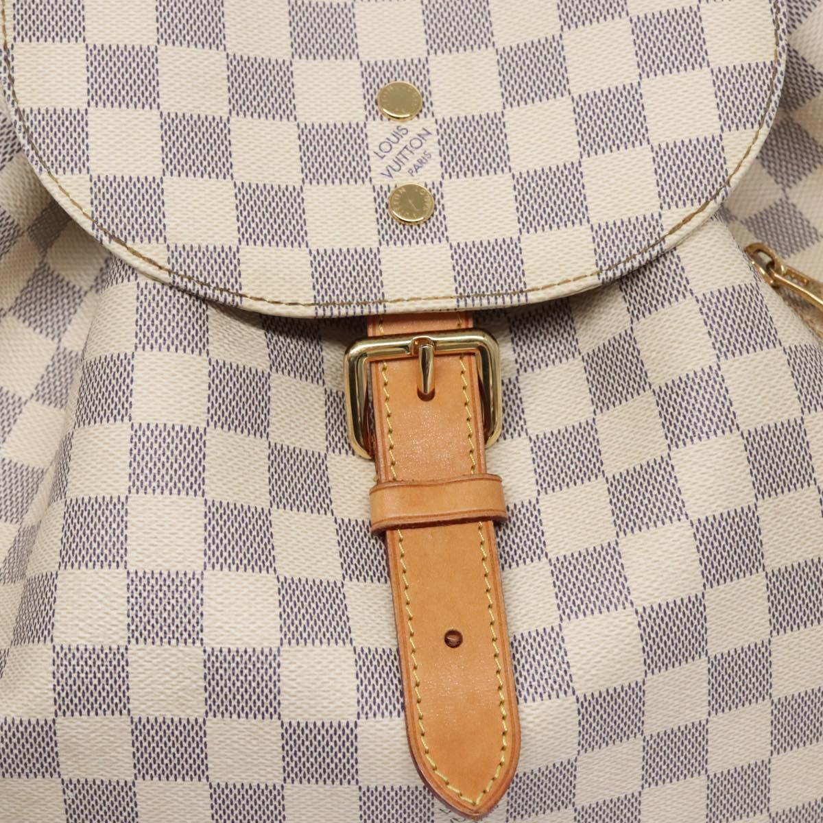 Louis Vuitton Sperone, White, Canvas, backpack