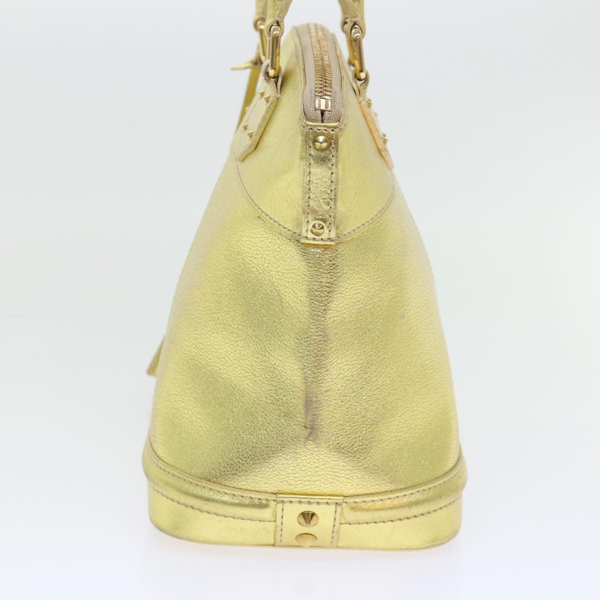 Louis Vuitton Lockit, Gold, Leather, handbag