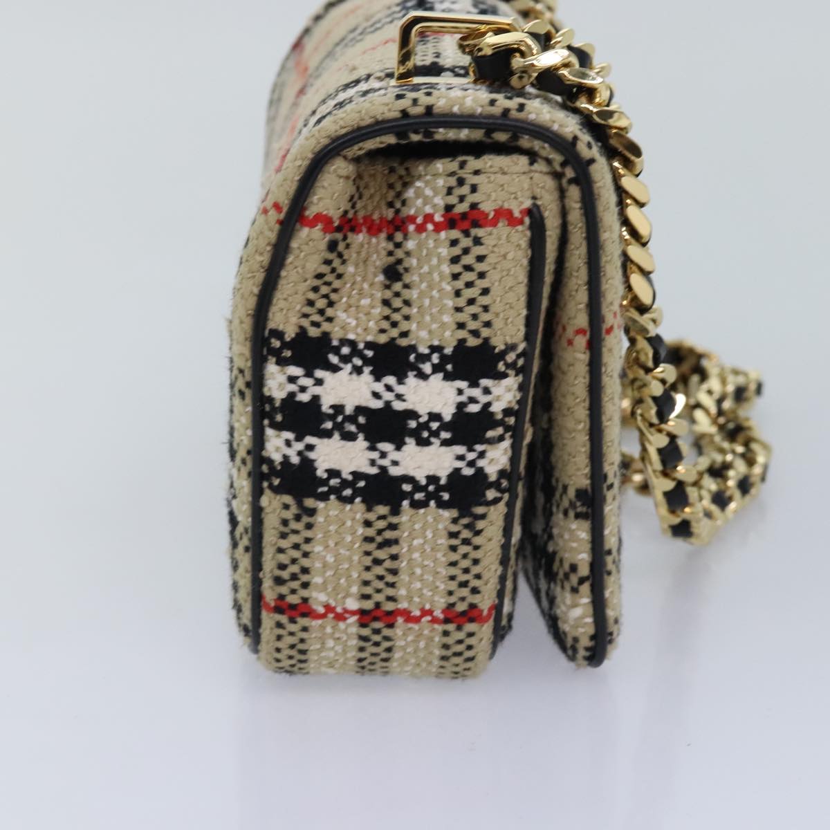 Burberry Nova Check, Gold, Canvas, shoulder