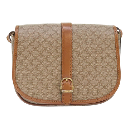 Céline, Beige, Canvas, shoulder