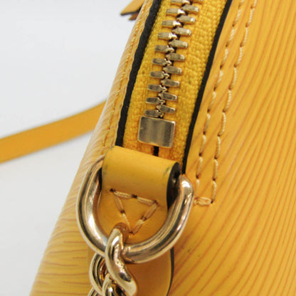 Louis Vuitton Alma Chain Handbag Epi Leather, Yellow, Leather, Shoulder Bag