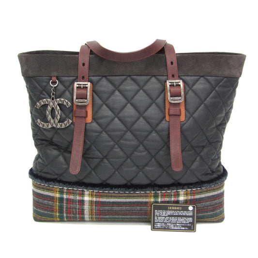 Chanel Paris-Edinburgh Tote Quilted Mixed Coated Canvas with Flannel, Multicolour, Tweed, Tote Bag