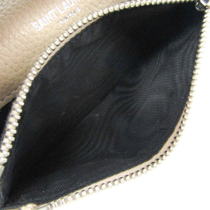 Saint Laurent Sac De Jour Souple Card Case Leather, Beige, Leather, Wallet