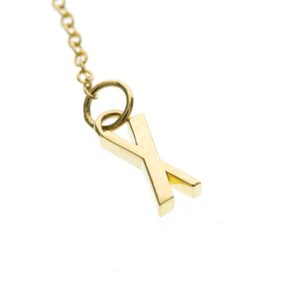 Tiffany & Co. Atlas X Closed Interlocking Pendant Necklace 18K Yellow Gold, Gold, Yellow Gold, Necklace