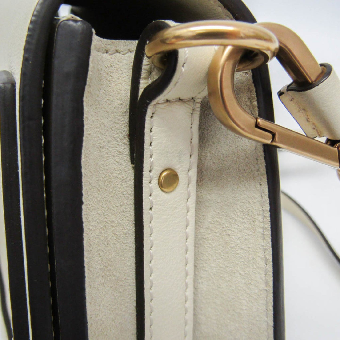 Chloe Nile Crossbody Bag Leather, Beige, Leather, Shoulder Bag