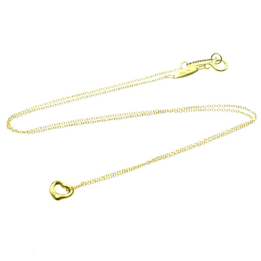 Tiffany & Co. Elsa Peretti Open Heart Pendant Necklace 18K Yellow Gold, Gold, Yellow Gold, Necklace