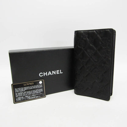Chanel Lucky Symbols Yen Wallet Embossed Quilted Leather, Black, Leather, Wallet