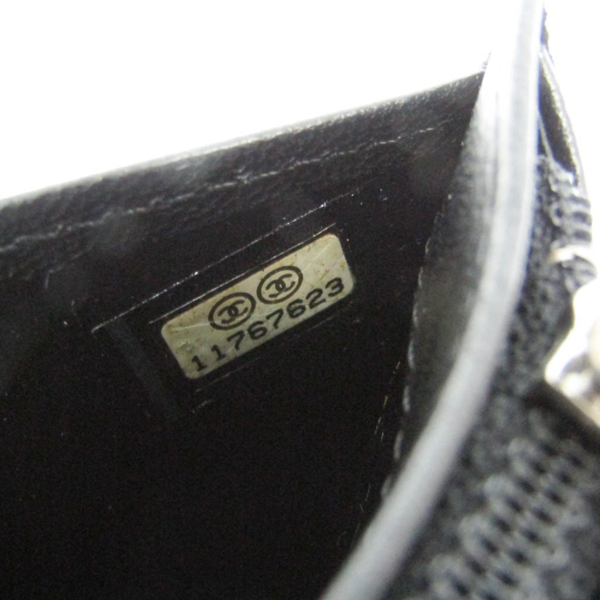 Chanel Lucky Symbols Yen Wallet Embossed Quilted Leather, Black, Leather, Wallet