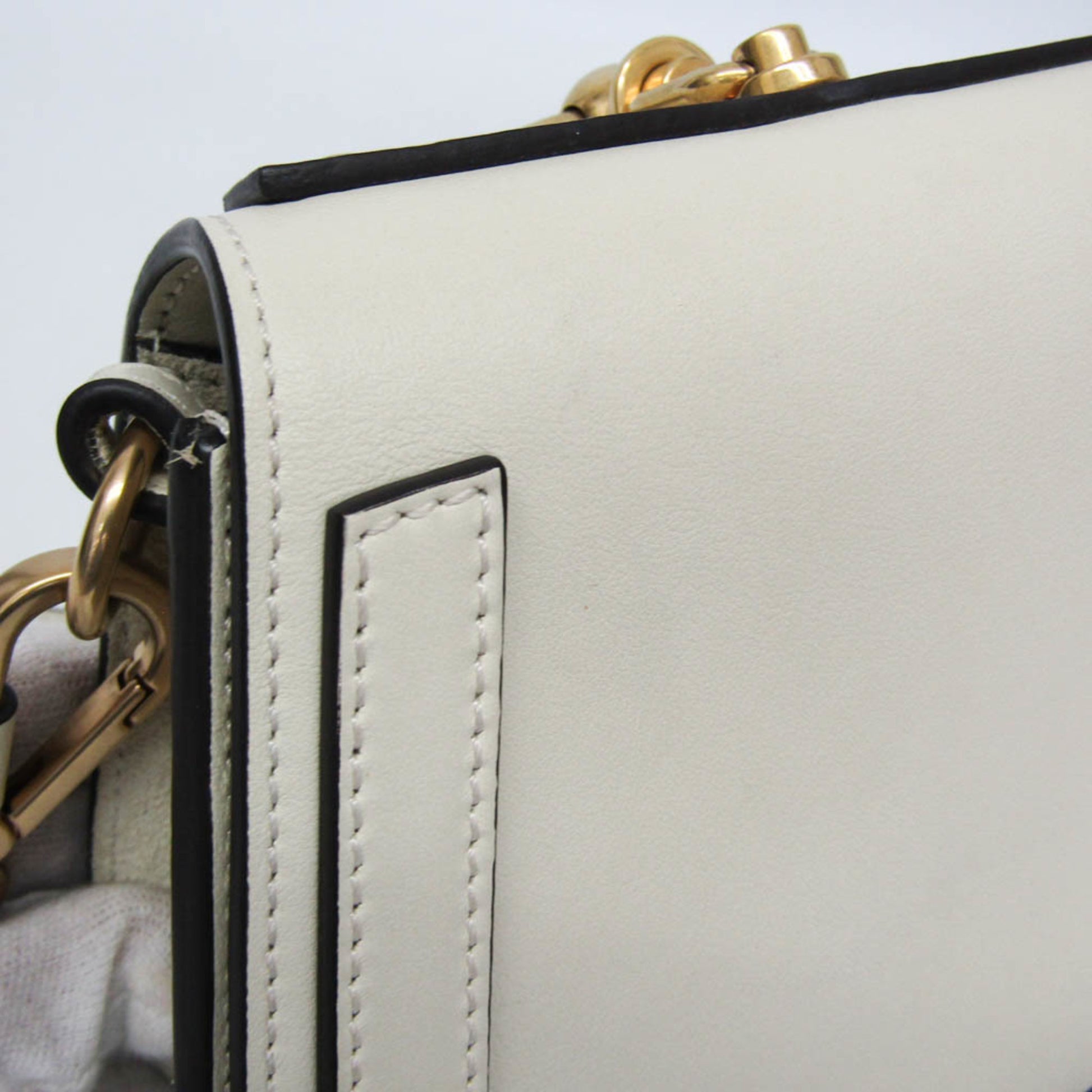 Chloe Nile Crossbody Bag Leather, Beige, Leather, Shoulder Bag
