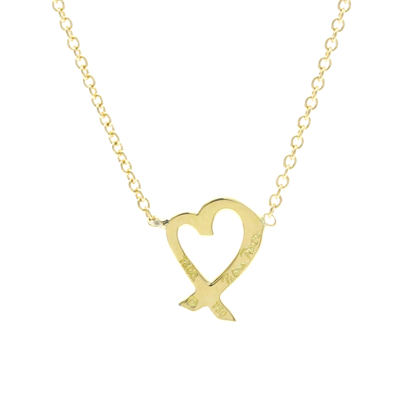 Tiffany & Co. Paloma Picasso Loving Heart Ring 18K Yellow Gold, Gold, Yellow Gold, Necklace