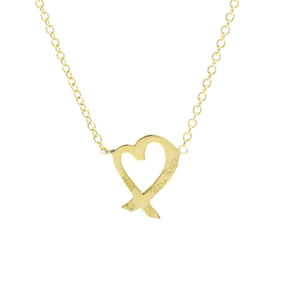 Tiffany & Co. Paloma Picasso Loving Heart Ring 18K Yellow Gold, Gold, Yellow Gold, Necklace