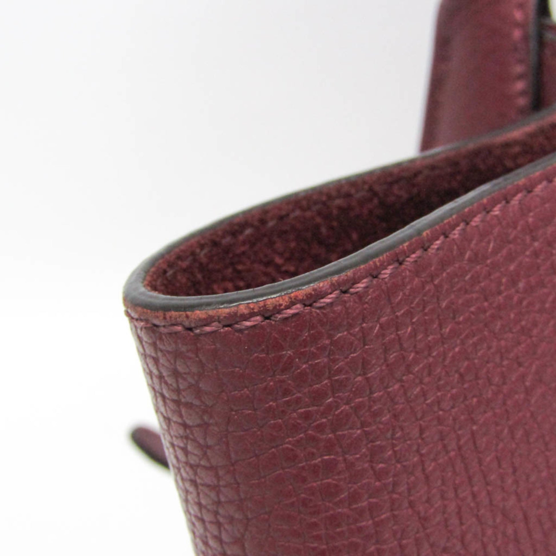 Celine Big Bag Smooth Leather, Burgundy, Leather, Handbag