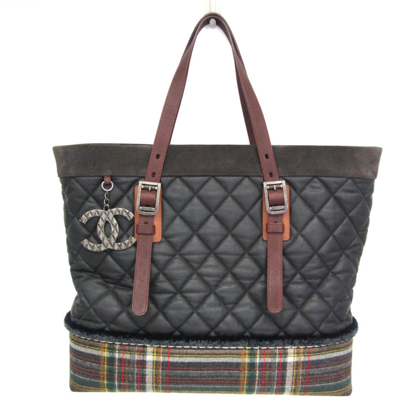 Chanel Paris-Edinburgh Tote Quilted Mixed Coated Canvas with Flannel, Multicolour, Tweed, Tote Bag