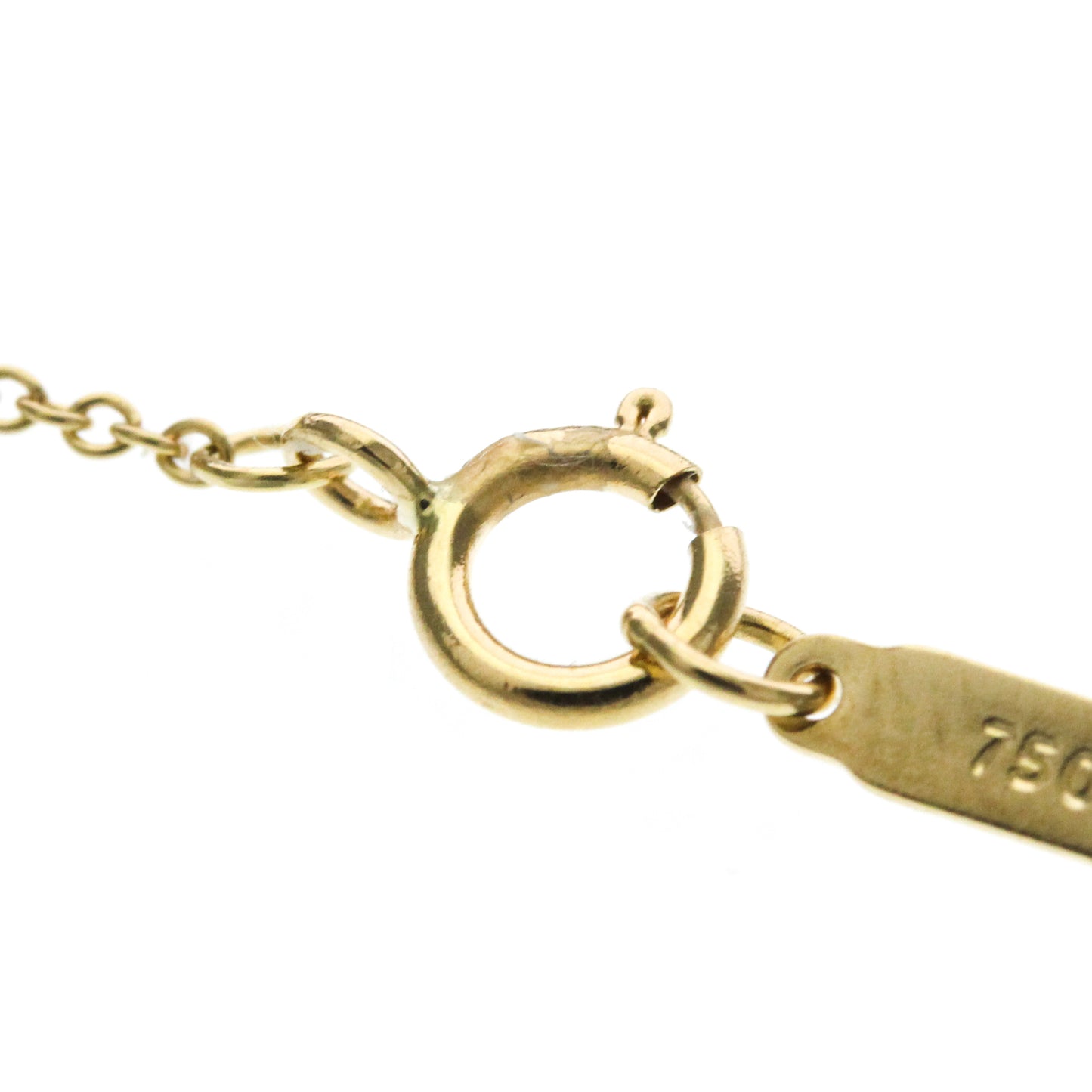 Tiffany & Co. Letter Disc Charm Pendant Necklace 18K Yellow Gold, Gold, Yellow Gold, Necklace