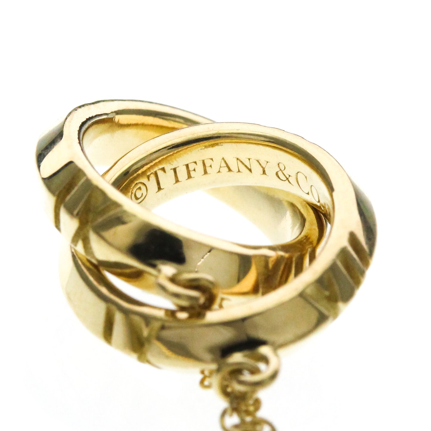 Tiffany & Co. Atlas X Closed Interlocking Pendant Necklace 18K Yellow Gold, Gold, Yellow Gold, Necklace