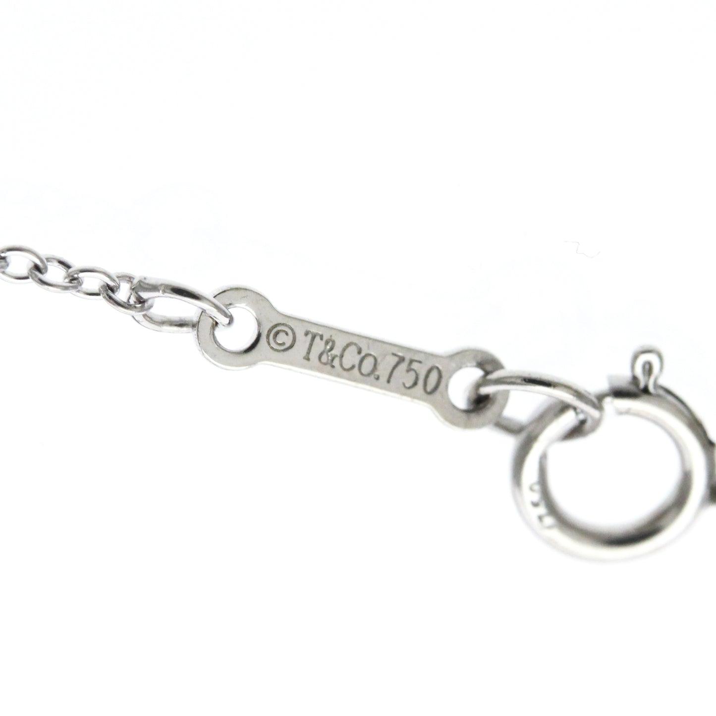 Tiffany & Co. Etoile Cross Pendant Necklace 18K White Gold with Diamonds, Silver, White Gold, Necklace