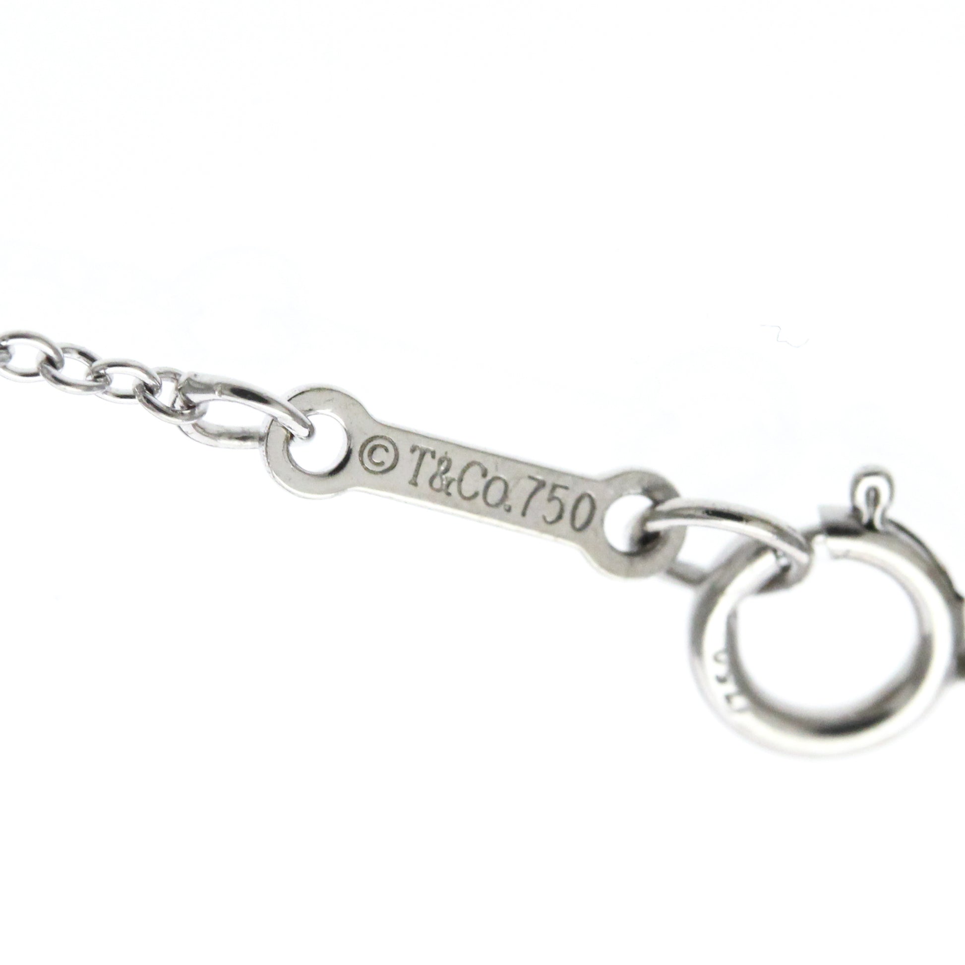 Tiffany & Co. Etoile Cross Pendant Necklace 18K White Gold with Diamonds, Silver, White Gold, Necklace