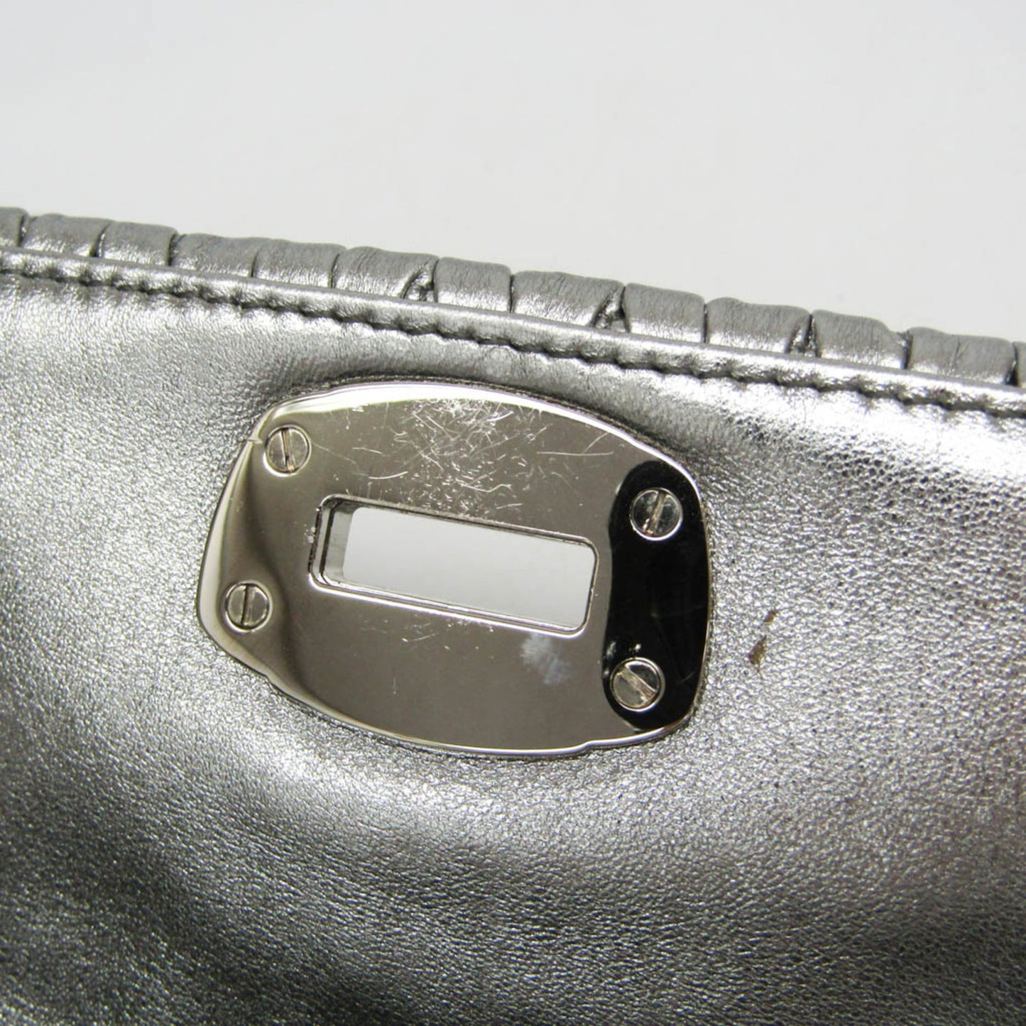 Miu Miu Crystal Clutch Matelasse Leather, SILVER, LEATHER, Shoulder bag