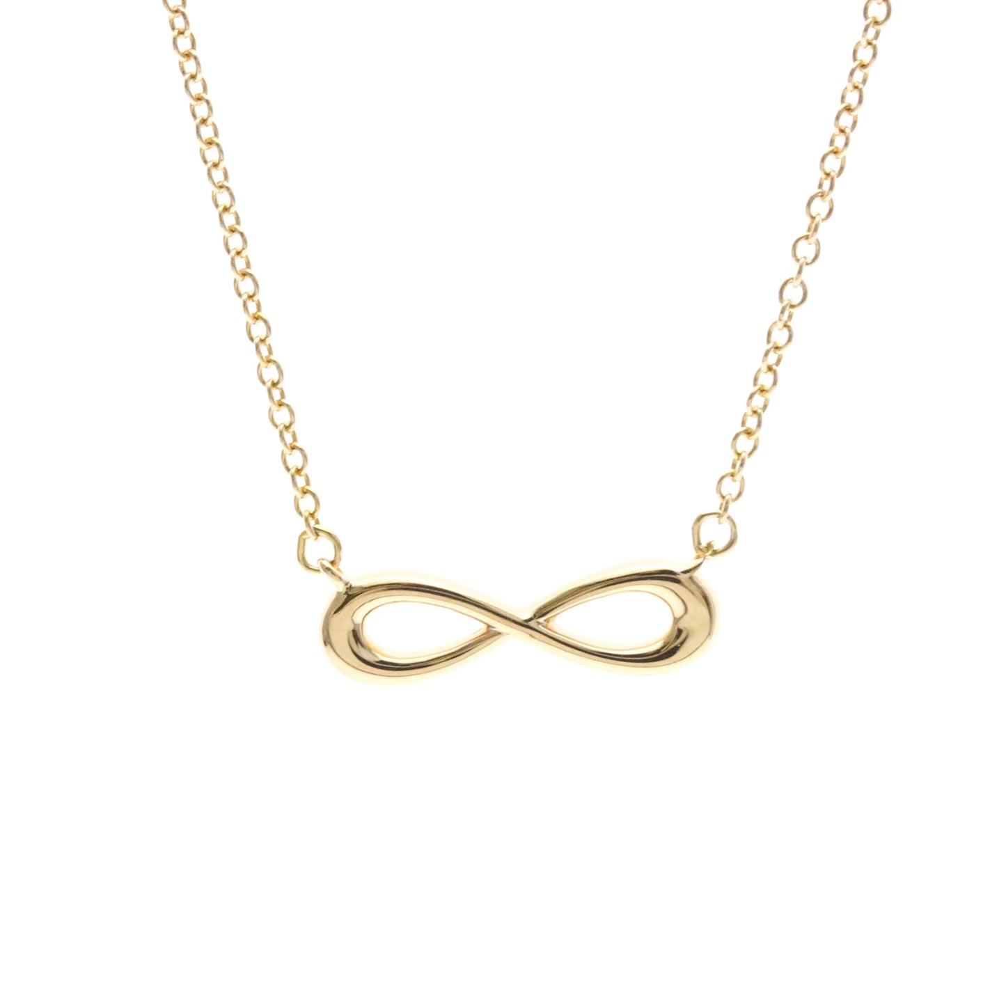 Tiffany & Co. Infinity Pendant Necklace 18K Rose Gold, Gold, Pink Gold, Necklace