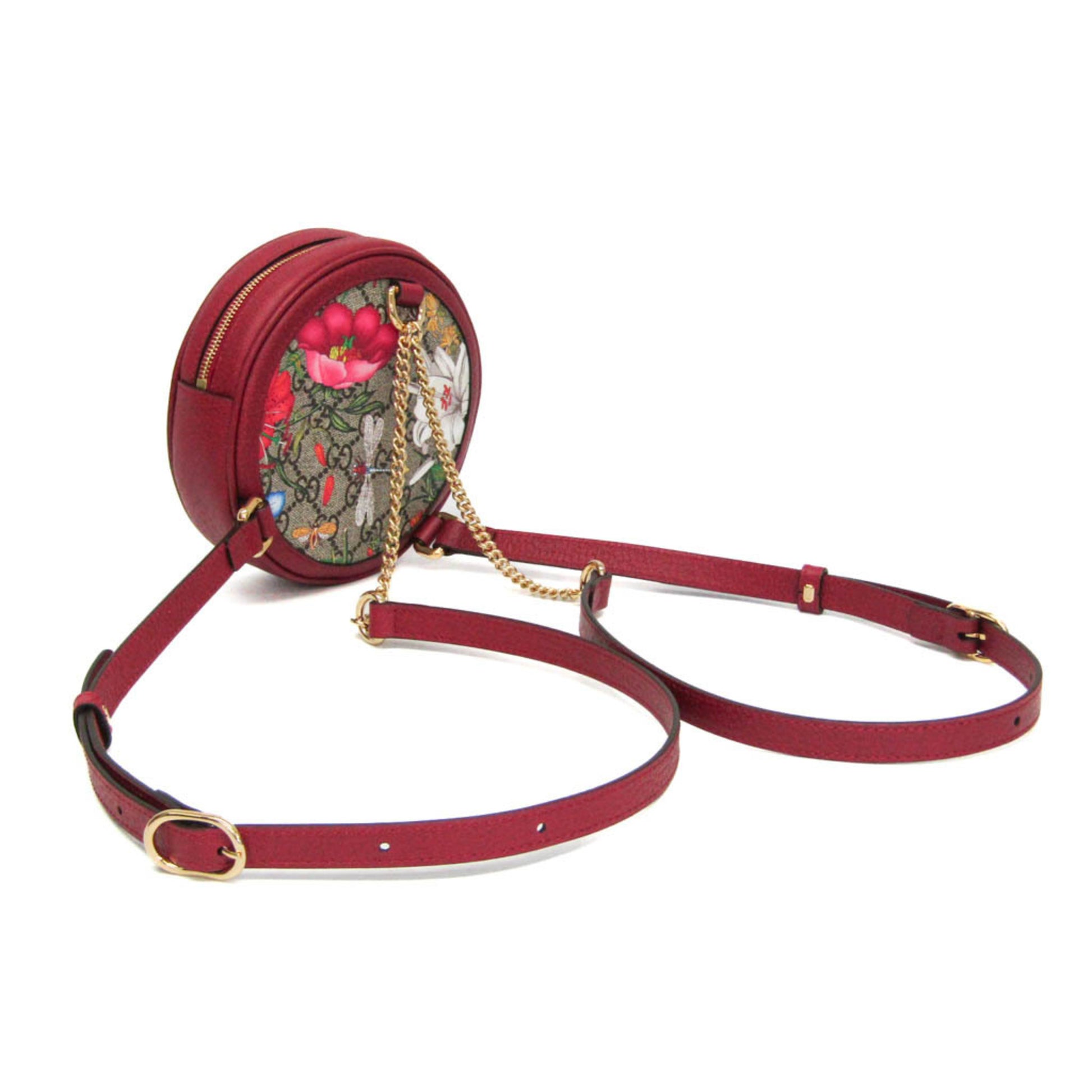 Gucci Ophidia Round Backpack Flora GG Coated Canvas, Multicolour, Canvas, Backpack