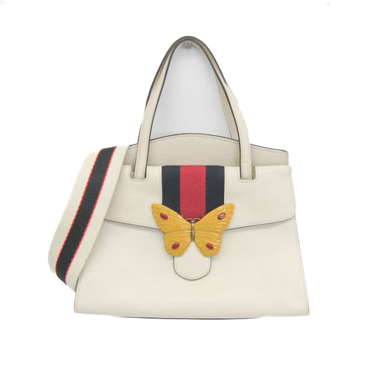 Gucci Totem Top Handle Bag Leather, White, Leather, Handbag