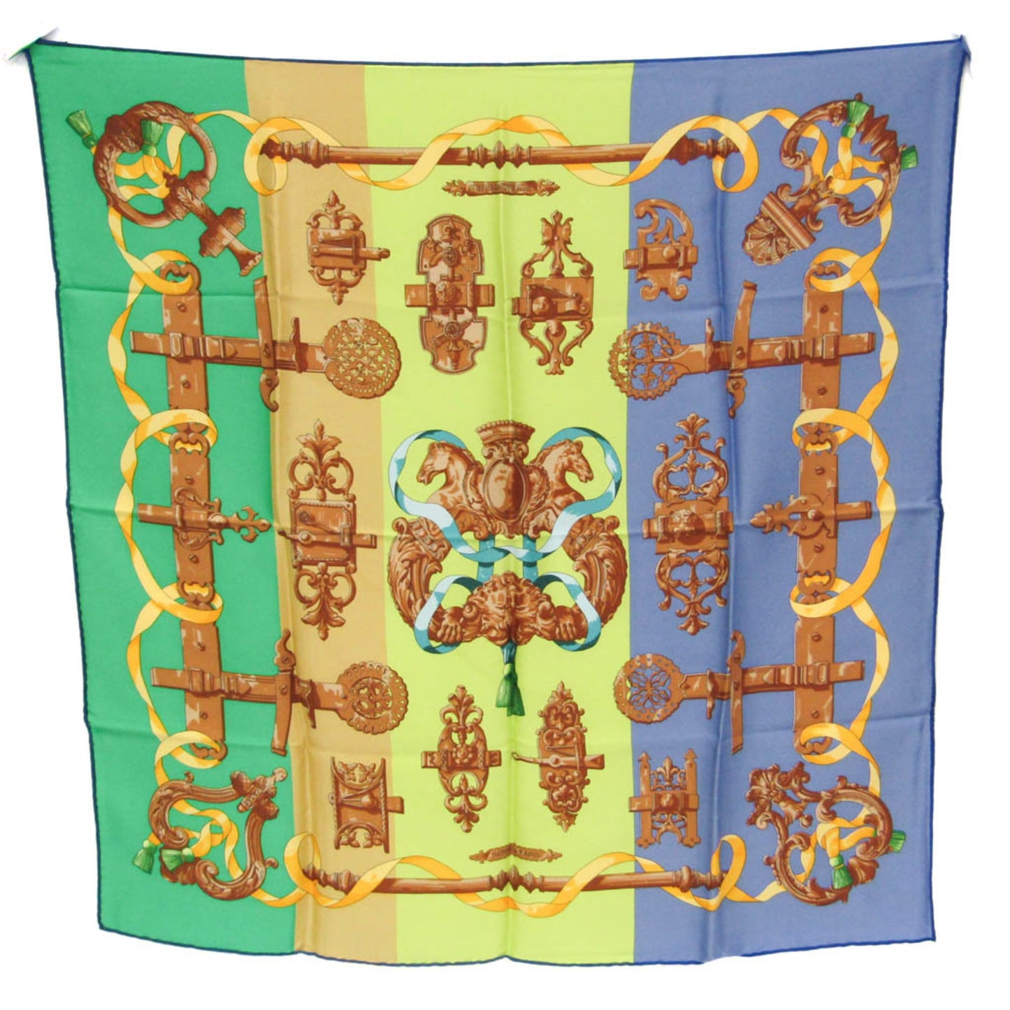 Hermes Carré 70 Cotton, Multicolour, Silk, Scarf