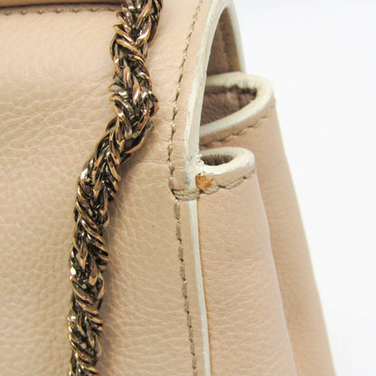 Chloe Elsie Chain Shoulder Bag Leather, Beige, Leather, Shoulder Bag