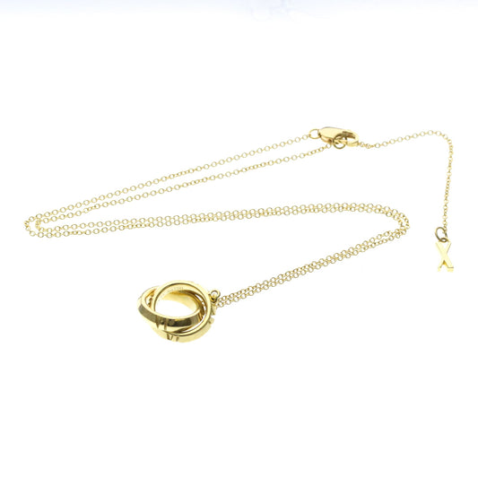 Tiffany & Co. Atlas X Closed Interlocking Pendant Necklace 18K Yellow Gold, Gold, Yellow Gold, Necklace