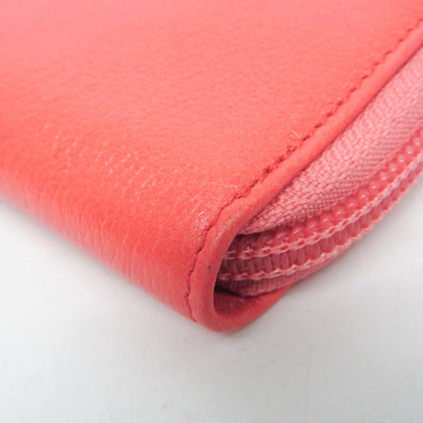 Chanel Camellia Zip Around Organizer Leather, Pink, Leather, Wallet