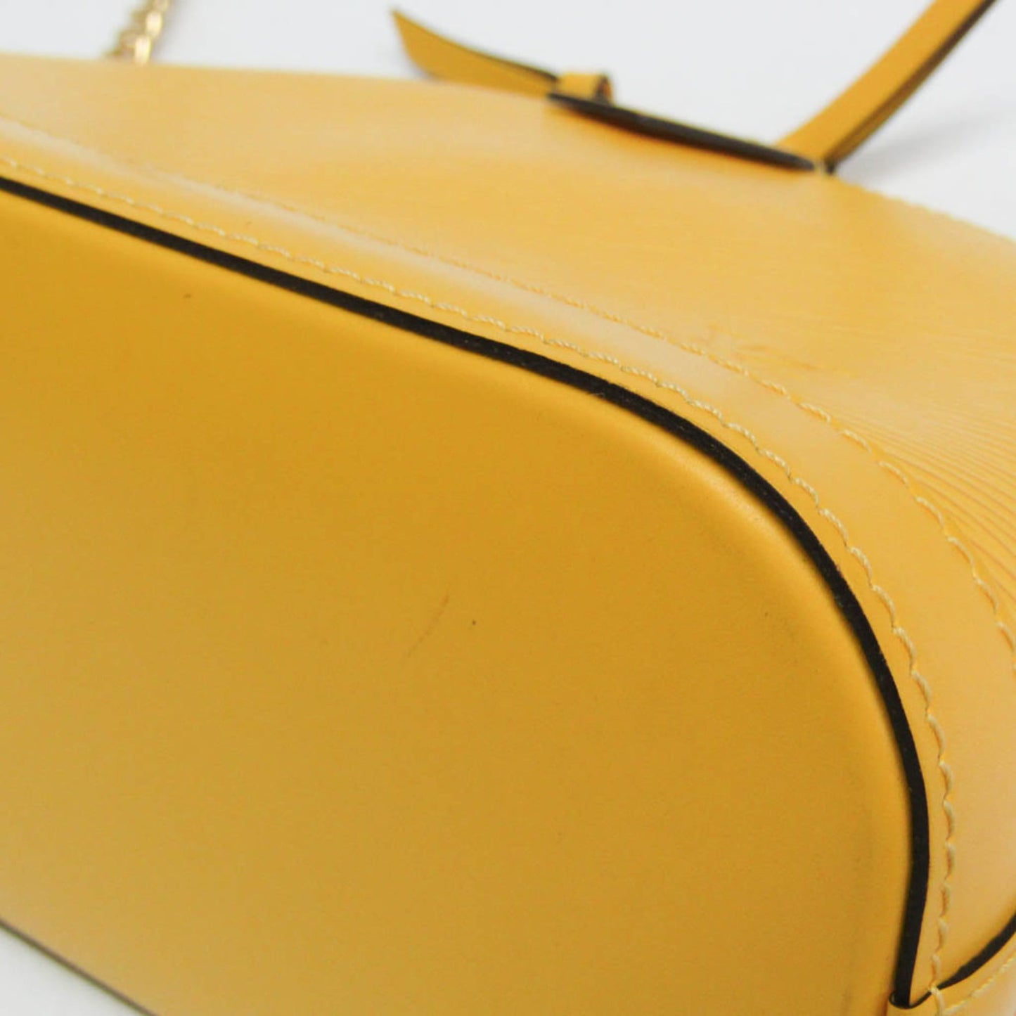 Louis Vuitton Alma Chain Handbag Epi Leather, Yellow, Leather, Shoulder Bag