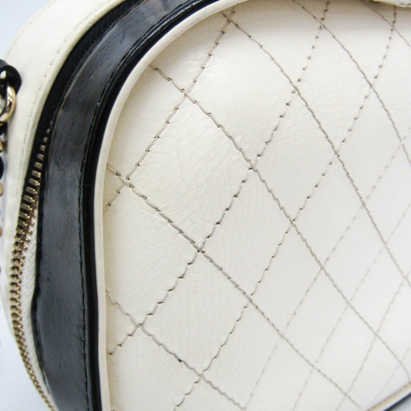 Chanel Vanity Case Bag Quilted Crumpled Calfskin, Black, Leather, Shoulder Bag