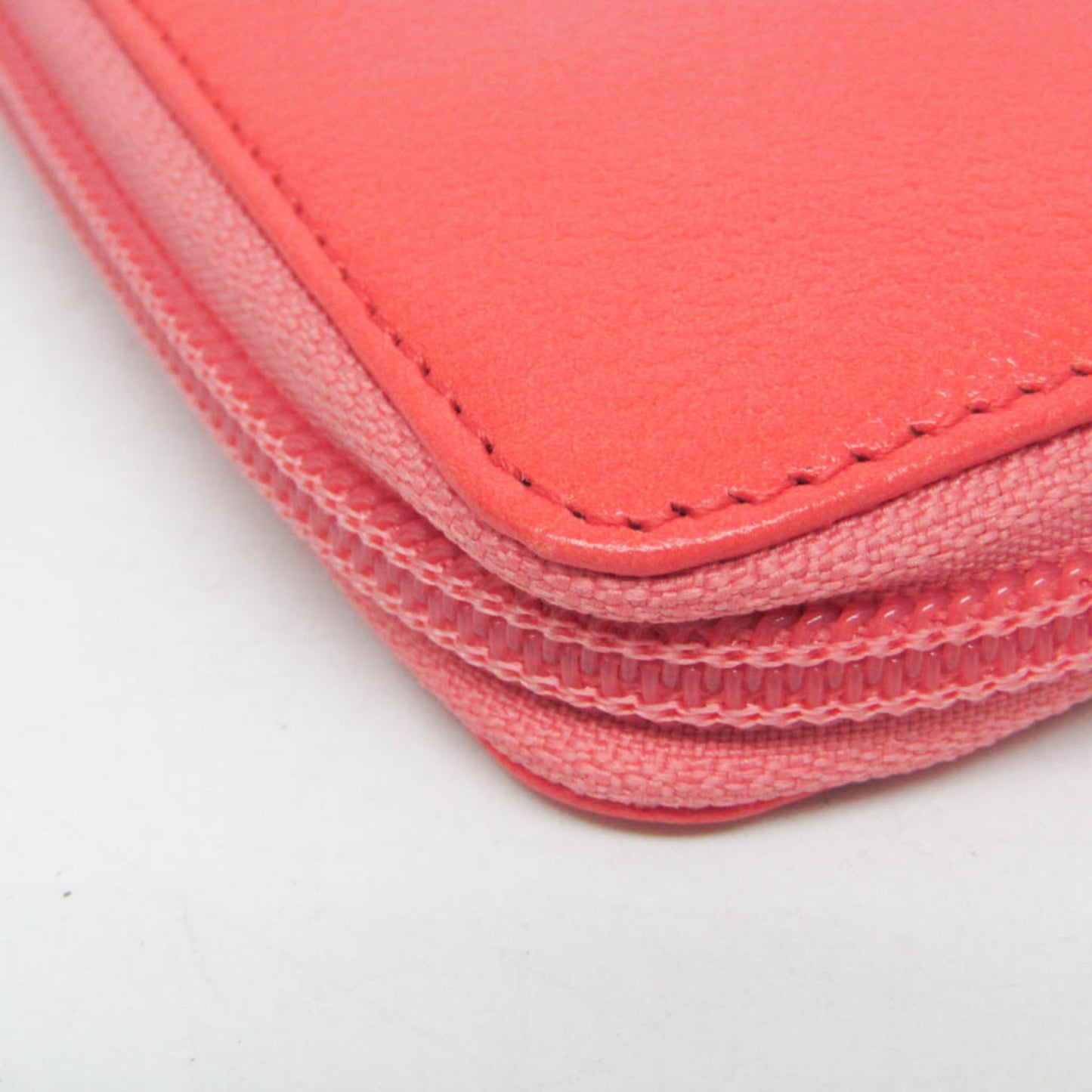 Chanel Camellia Zip Around Organizer Leather, Pink, Leather, Wallet
